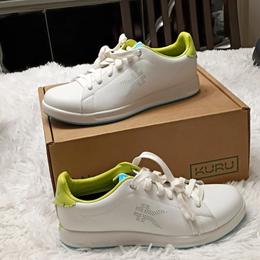 New KURU Classic Roam Women's Sneakers Leather White Size 9.5M Plantar Fascitis